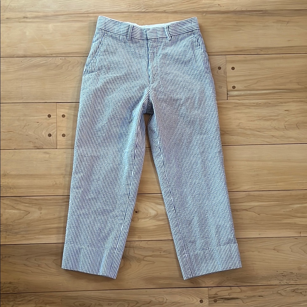 Perry Ellis Blue Formal Straight-Leg Cropped Pants